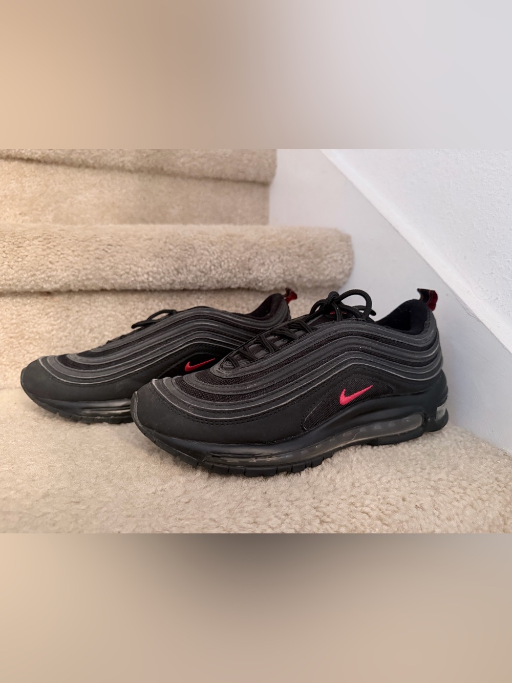 Nike Air Max 97 Black Hyper Pink Women’s Size 6.5 (EUR 37.5) 884421-007